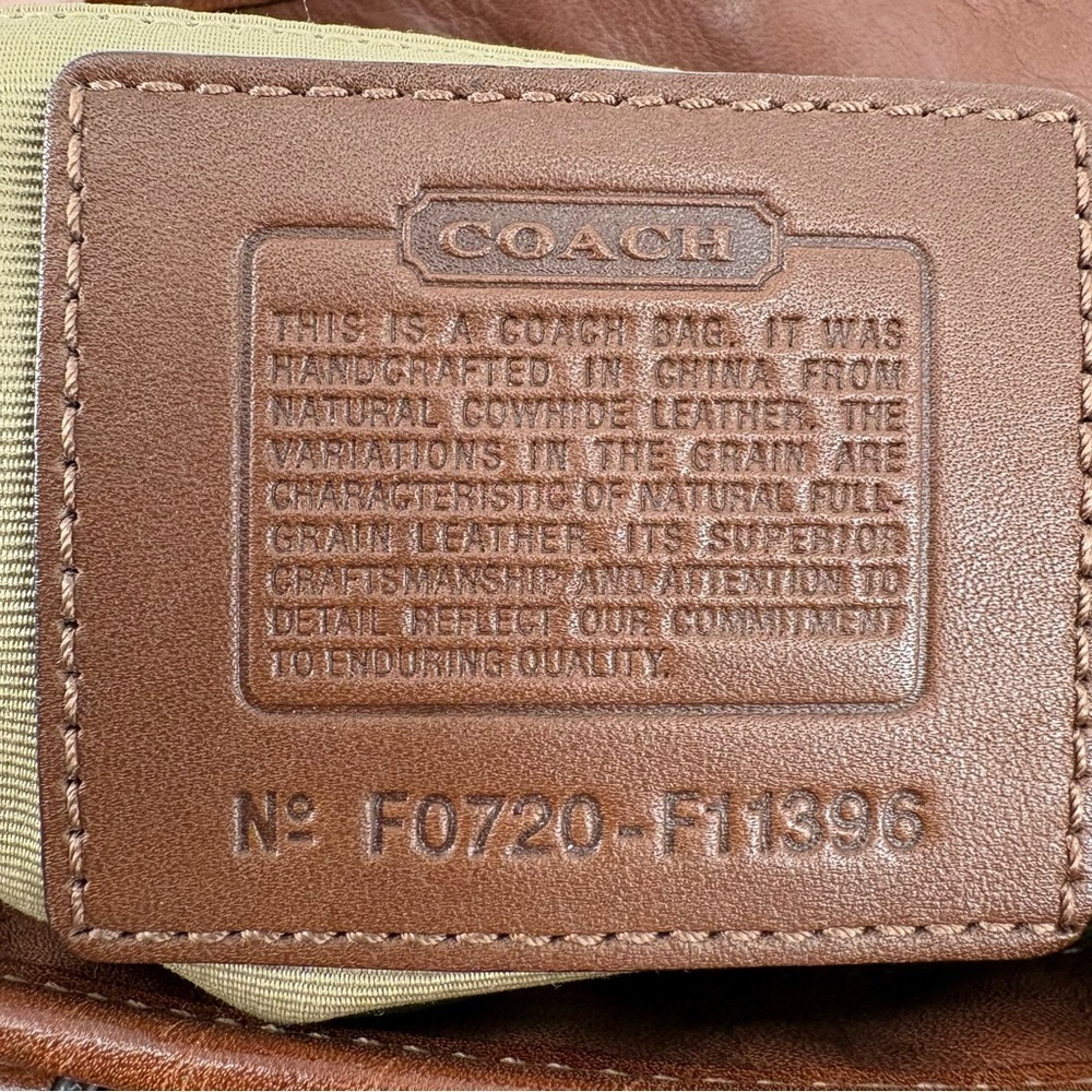 Vintage Coach Gallery Leather North South Tote Putty Brown Y2K Classic F19456 - Picture 10 of 16